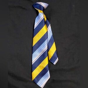 Blue and Yellow clip-on tie